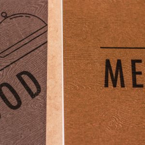 food menu papers