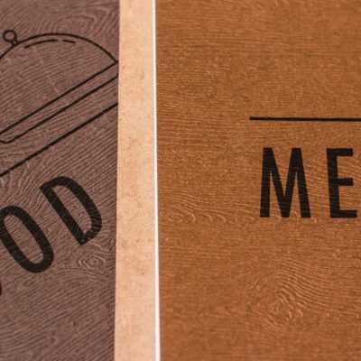 food menu papers